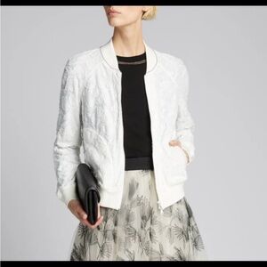 Brunello Cucinelli Coupe Elegant White Bomber Jacket